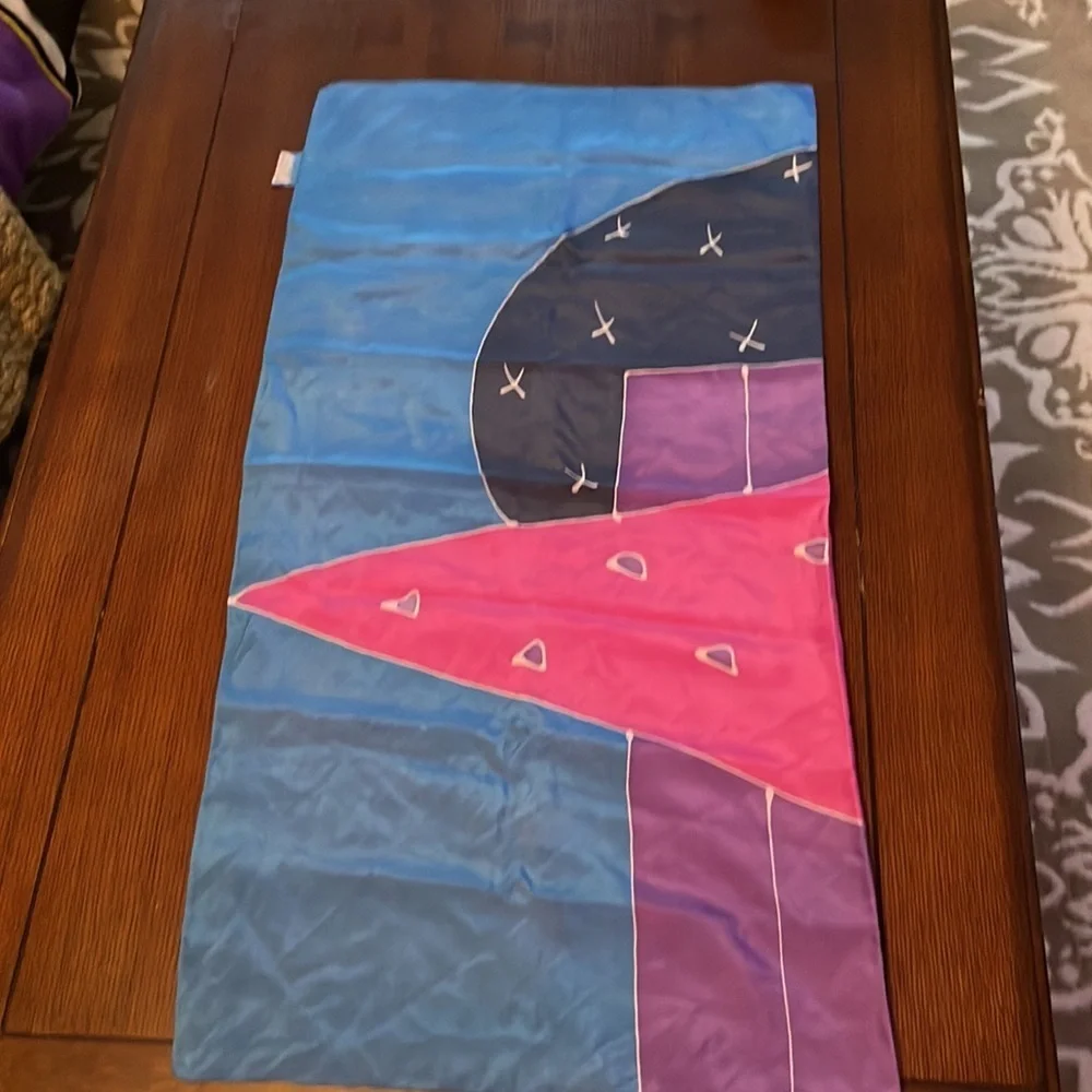 Silk Scarf geometric pattern. Excellent condition.